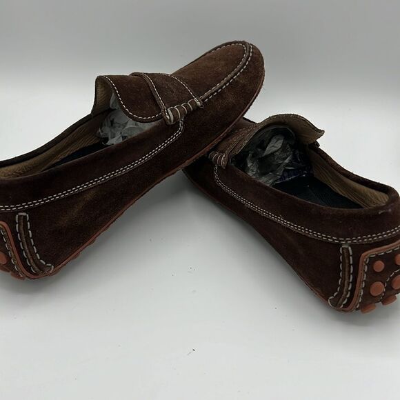 ECCO Brown Suede Casual Penny Loafers Size 44/10-10.5 Slip On Comfort Shoes B16B main image 10